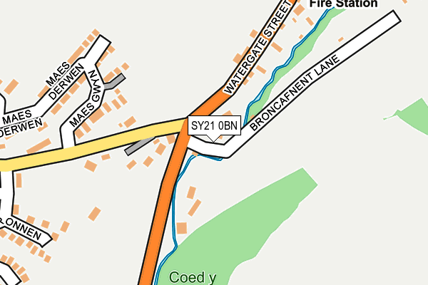 SY21 0BN map - OS OpenMap – Local (Ordnance Survey)