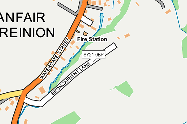 SY21 0BP map - OS OpenMap – Local (Ordnance Survey)