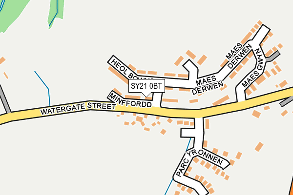 SY21 0BT map - OS OpenMap – Local (Ordnance Survey)