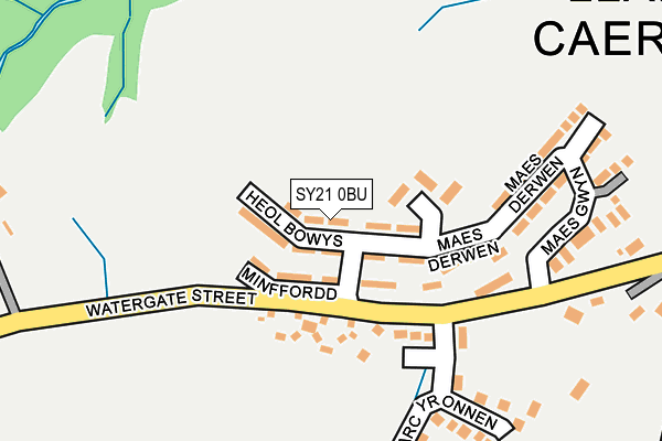 SY21 0BU map - OS OpenMap – Local (Ordnance Survey)