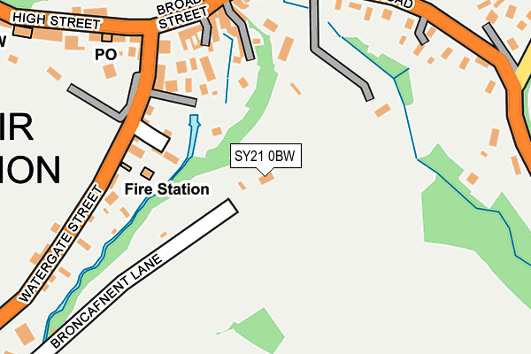 SY21 0BW map - OS OpenMap – Local (Ordnance Survey)