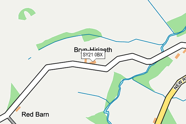 SY21 0BX map - OS OpenMap – Local (Ordnance Survey)