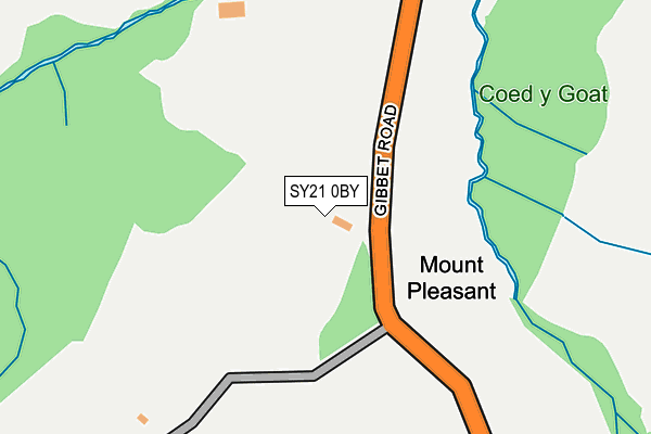 SY21 0BY map - OS OpenMap – Local (Ordnance Survey)