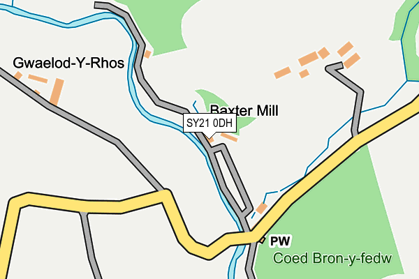 SY21 0DH map - OS OpenMap – Local (Ordnance Survey)