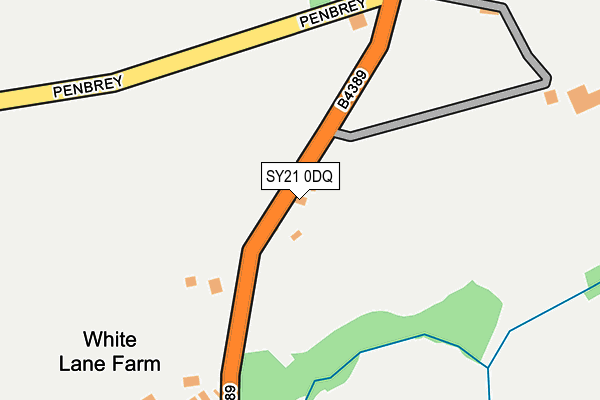 SY21 0DQ map - OS OpenMap – Local (Ordnance Survey)