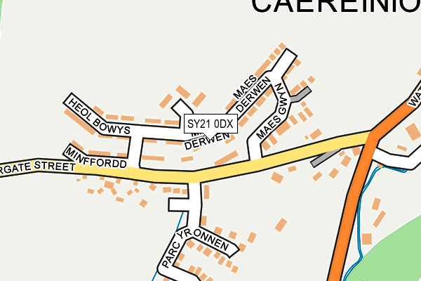 SY21 0DX map - OS OpenMap – Local (Ordnance Survey)