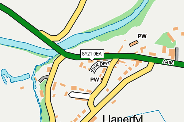 SY21 0EA map - OS OpenMap – Local (Ordnance Survey)