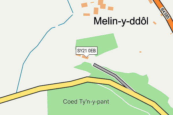 SY21 0EB map - OS OpenMap – Local (Ordnance Survey)