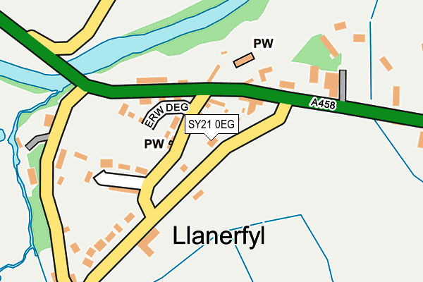 SY21 0EG map - OS OpenMap – Local (Ordnance Survey)