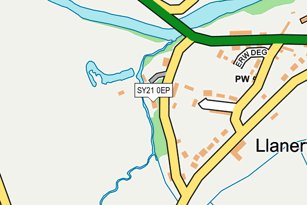 SY21 0EP map - OS OpenMap – Local (Ordnance Survey)