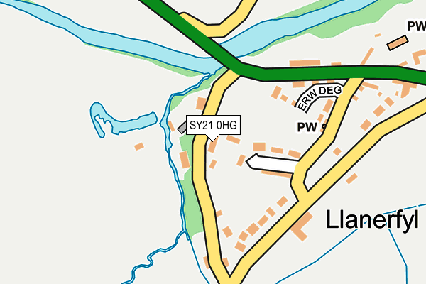 SY21 0HG map - OS OpenMap – Local (Ordnance Survey)