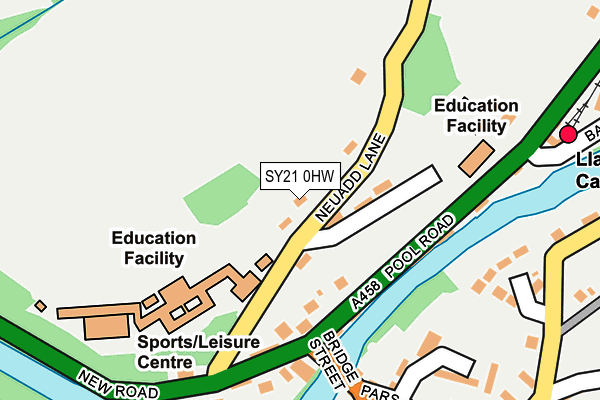 SY21 0HW map - OS OpenMap – Local (Ordnance Survey)