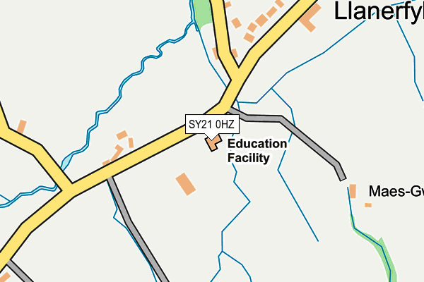 SY21 0HZ map - OS OpenMap – Local (Ordnance Survey)