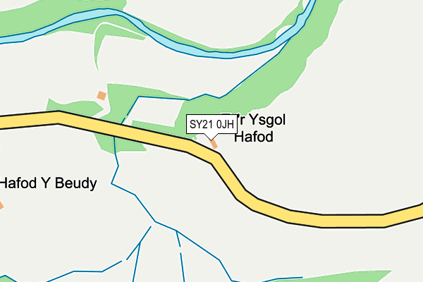 SY21 0JH map - OS OpenMap – Local (Ordnance Survey)