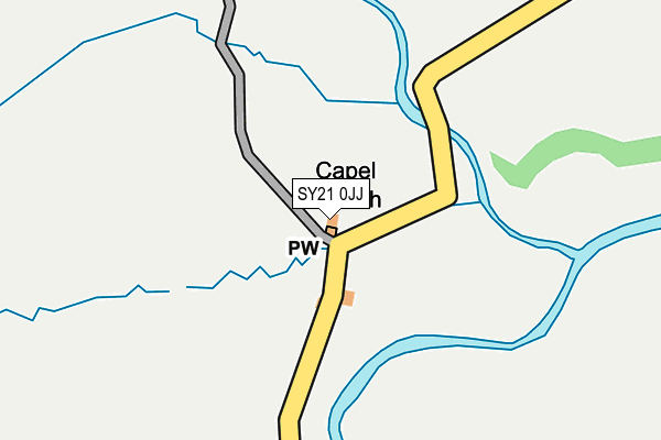 SY21 0JJ map - OS OpenMap – Local (Ordnance Survey)