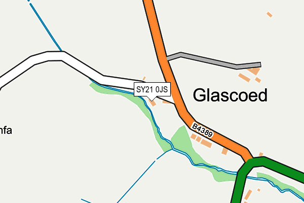 SY21 0JS map - OS OpenMap – Local (Ordnance Survey)