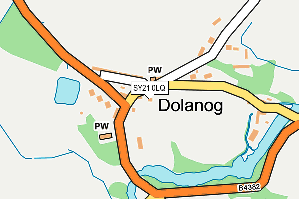 SY21 0LQ map - OS OpenMap – Local (Ordnance Survey)