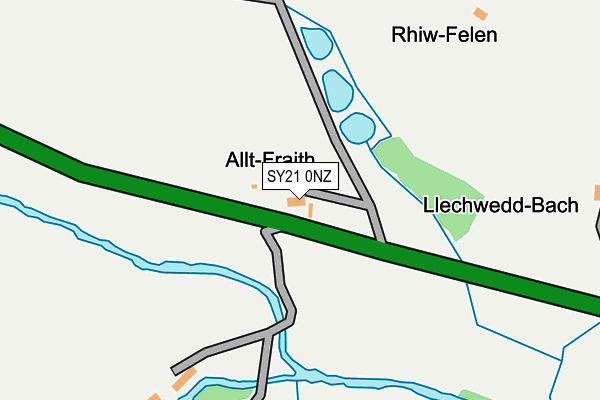 SY21 0NZ map - OS OpenMap – Local (Ordnance Survey)