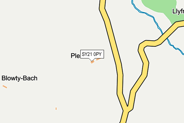 SY21 0PY map - OS OpenMap – Local (Ordnance Survey)