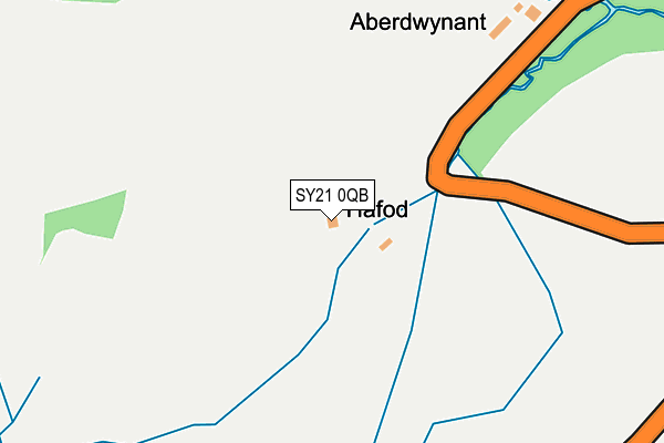 SY21 0QB map - OS OpenMap – Local (Ordnance Survey)