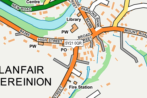 SY21 0QR map - OS OpenMap – Local (Ordnance Survey)