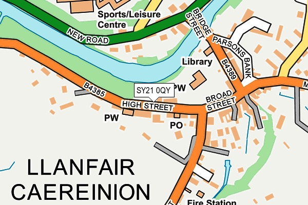 SY21 0QY map - OS OpenMap – Local (Ordnance Survey)