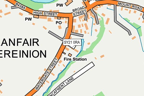 SY21 0RA map - OS OpenMap – Local (Ordnance Survey)