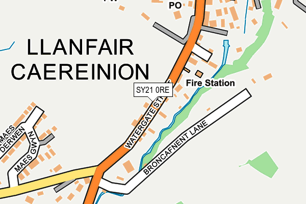 SY21 0RE map - OS OpenMap – Local (Ordnance Survey)