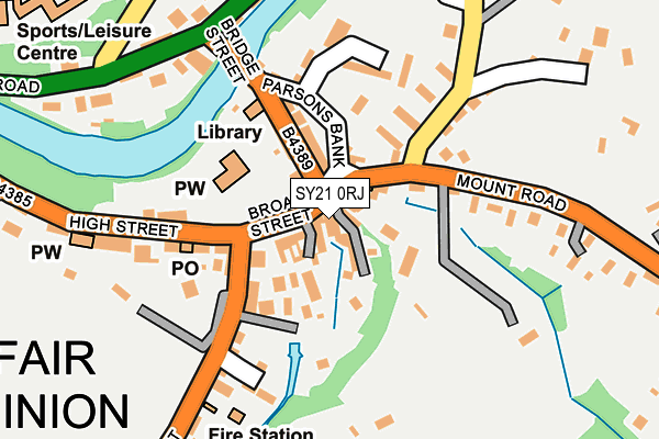 SY21 0RJ map - OS OpenMap – Local (Ordnance Survey)