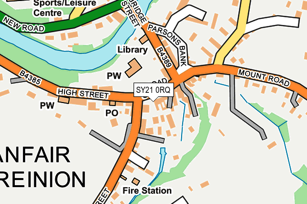 SY21 0RQ map - OS OpenMap – Local (Ordnance Survey)