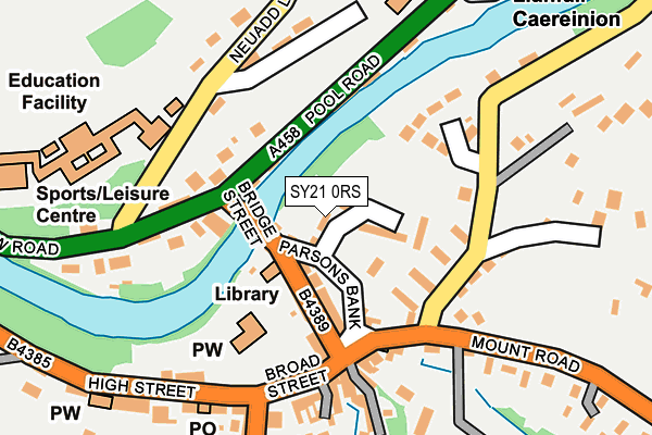 SY21 0RS map - OS OpenMap – Local (Ordnance Survey)