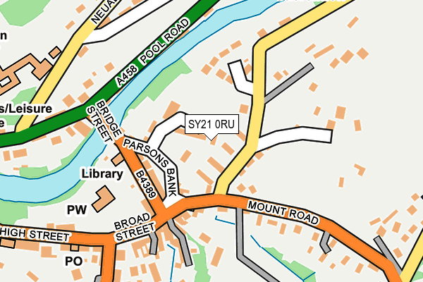 SY21 0RU map - OS OpenMap – Local (Ordnance Survey)