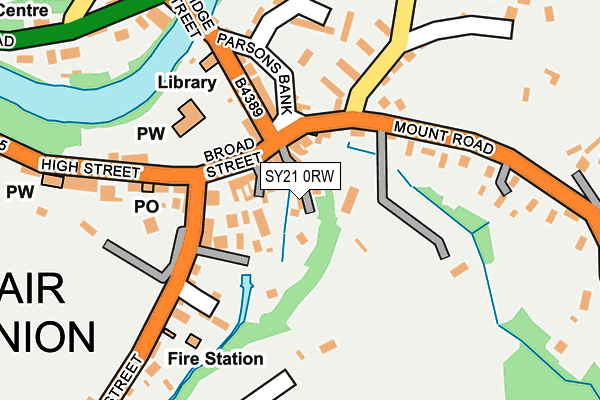 SY21 0RW map - OS OpenMap – Local (Ordnance Survey)