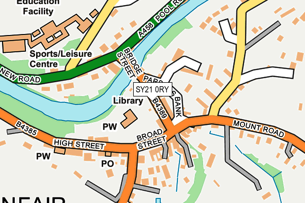 SY21 0RY map - OS OpenMap – Local (Ordnance Survey)