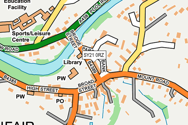 SY21 0RZ map - OS OpenMap – Local (Ordnance Survey)