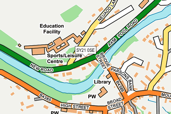 SY21 0SE map - OS OpenMap – Local (Ordnance Survey)