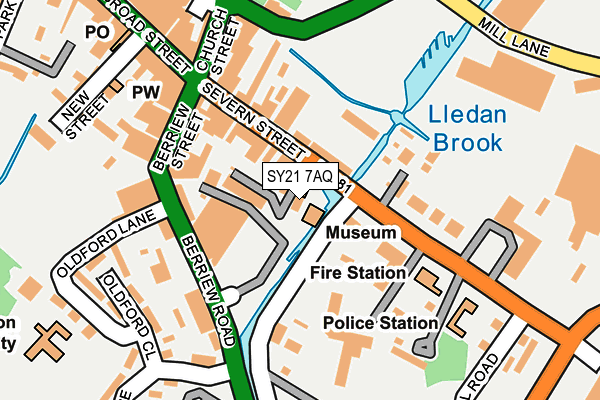 SY21 7AQ map - OS OpenMap – Local (Ordnance Survey)