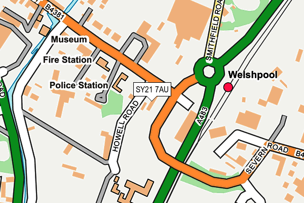 SY21 7AU map - OS OpenMap – Local (Ordnance Survey)