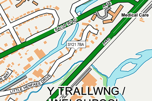 SY21 7BA map - OS OpenMap – Local (Ordnance Survey)