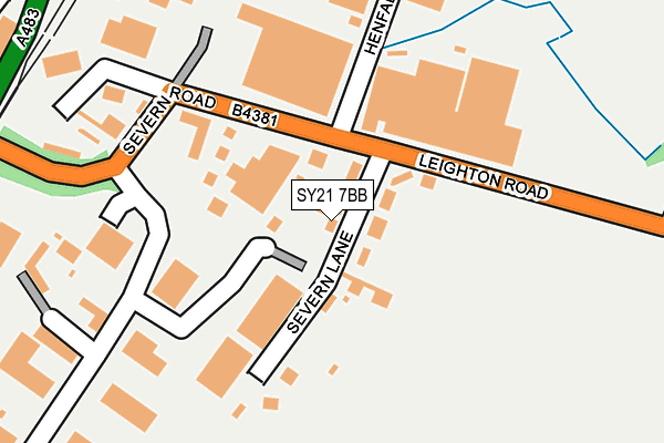 SY21 7BB map - OS OpenMap – Local (Ordnance Survey)