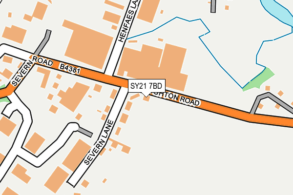 SY21 7BD map - OS OpenMap – Local (Ordnance Survey)