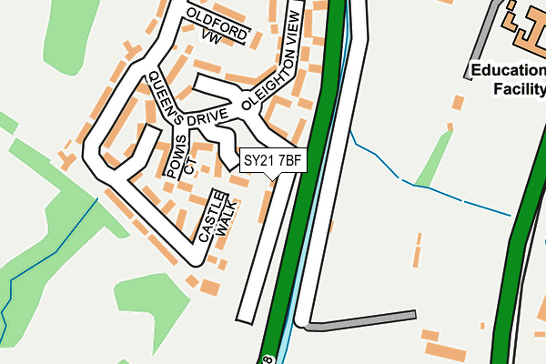 SY21 7BF map - OS OpenMap – Local (Ordnance Survey)