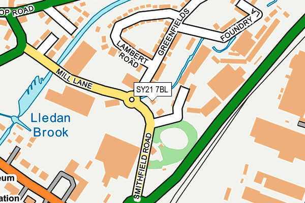 SY21 7BL map - OS OpenMap – Local (Ordnance Survey)