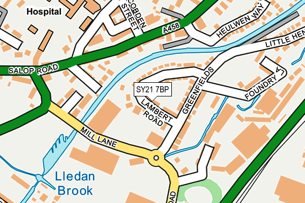 SY21 7BP map - OS OpenMap – Local (Ordnance Survey)