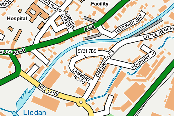 SY21 7BS map - OS OpenMap – Local (Ordnance Survey)