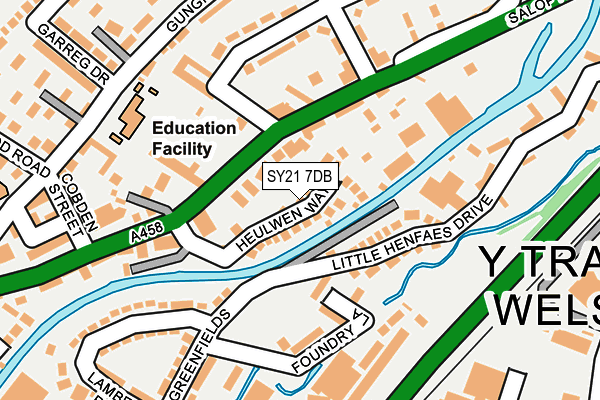 SY21 7DB map - OS OpenMap – Local (Ordnance Survey)