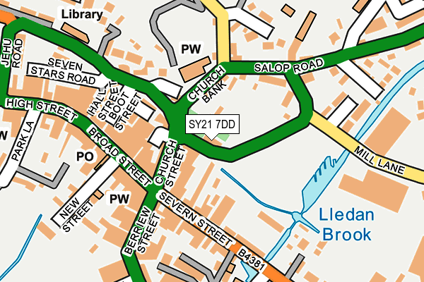 SY21 7DD map - OS OpenMap – Local (Ordnance Survey)