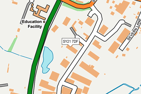 SY21 7DF map - OS OpenMap – Local (Ordnance Survey)