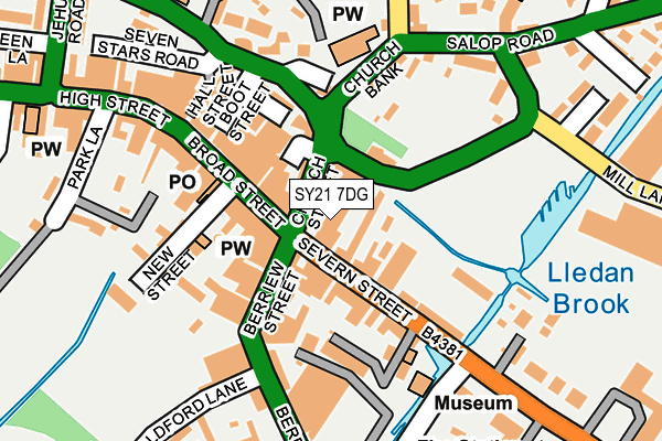 SY21 7DG map - OS OpenMap – Local (Ordnance Survey)