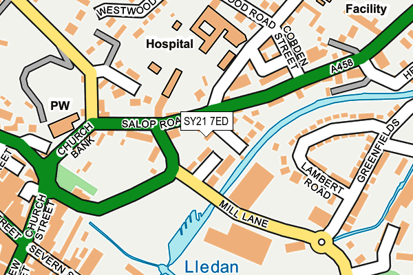 SY21 7ED map - OS OpenMap – Local (Ordnance Survey)